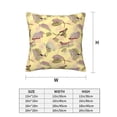 thumbnail image 2 of Throw Pillow Covers, Artistic Cute Lizard Chameleon Soft Square Pillow Cases with Invisible Zipper for Couch Bed Sofa, Farmhouse Fall Home Decor 18"x18", 2 of 7
