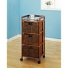OIA Cocoa Three Drawer Cart in Cocoa
