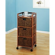OIA Cocoa Three Drawer Cart in Cocoa