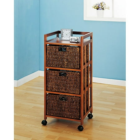OIA Cocoa Three Drawer Cart in Cocoa