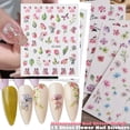 thumbnail image 2 of Flowers Nail Art Sticker Dacals, Holographic Nail Glitter Design Nail Stickers Floral Spring Nail Decals, 2 of 5
