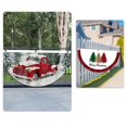 thumbnail image 4 of Bandera de jardín de Navidad en forma de abanico, accesorios para fiesta de Navidad A, 2 piezas Banderas para exteriores Banderas Banner de abanico colgante de invierno para fiesta de Navidad al aire libre Rojo Verde, 4 of 5