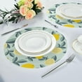 thumbnail image 6 of Coolnut Yellow Lemons Round Placemats Waterproof Non-Slip Washable Place Mats Polyester Table Mats Set of 4 Heat Resistant for Home Kitchen Holiday Party Home Decor Gifts, 6 of 7