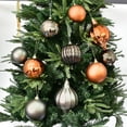 thumbnail image 2 of Bolas de Navidad de bronce gris de hierro para decoración de árbol de Navidad, 8/10/12/20 cm, colgantes para jardín, interior y exterior, decoración del hogar, 2 of 5
