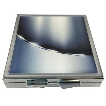 Silver Sleek Condom Carrying Case for Pocket, Purse or Travel-Discreetly Holds and Protects Two