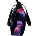 thumbnail image 4 of Jellyfish Canvas Leather Mix Tote Bag - Hand-Held Twill Jeanette Sponge Bag 30x10.5x39cm, 4 of 5