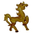 thumbnail image 2 of Orange Glass Horse Statue, 2 of 2