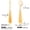JDE0309015, variant on 925 Sterling Silver Dangle Earrings for Women, 14K Gold Plated French Leverback Earrings, Hypoallergenic Lightweight Statement Hammer Square Bar Long Drop Earing for Women Trendy Jewelry
