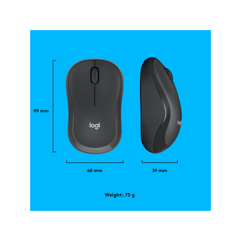 Logitech M220 Quiet, Cordless, Laptop Wireless Mouse with USB 