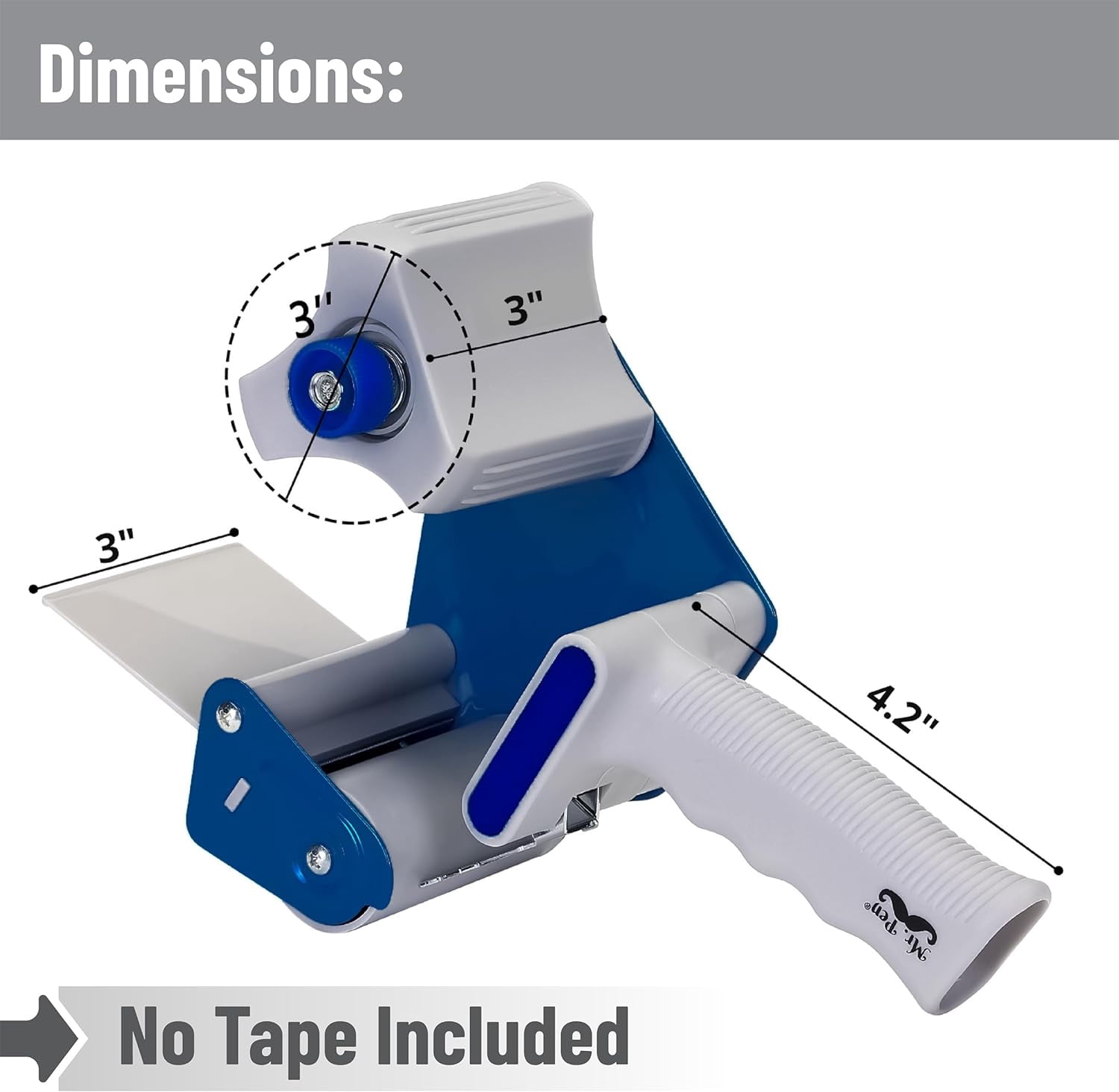 PERFECTAPE 3-Inch Heavy Duty Tape Gun 4-Pack - Commercial Packing Tape Dispenser