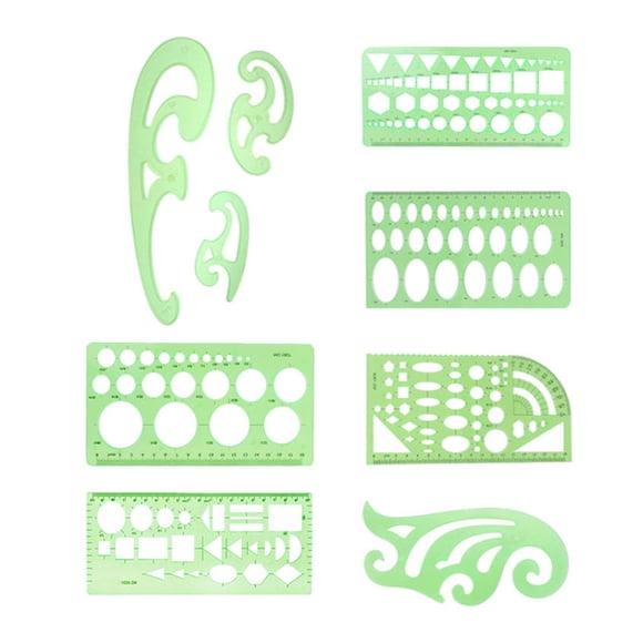 Methold 1 Juego de plantillas circulares, suministros de arte portátiles, herramientas profesionales, plantillas llamativas duraderas para pinturas tipo 6