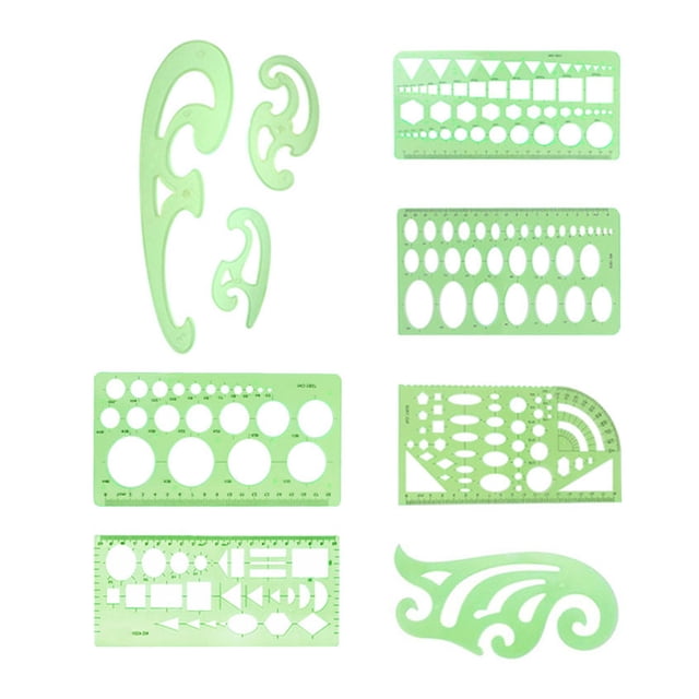 Methold 1 Juego de plantillas circulares, suministros de arte portátiles, herramientas profesionales, plantillas llamativas duraderas para pinturas tipo 6