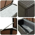 thumbnail image 5 of vidaXL Garden Storage Box Poly Rattan 200x50x60 cm Brown, 5 of 5