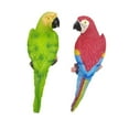 thumbnail image 4 of 2x Estatuas de loros artificiales, adorno colgante de árboles, esculturas de loros Figuras de aves para el jardín de la pared jardín del jardín césped, 4 of 8