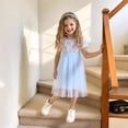 thumbnail image 2 of WAYUTE Girls Dress Sundress Summer Sleeve Floral Embroidery Party Gown for Toddler Baby Formal Vacation Casual Outdoor, 2 of 4