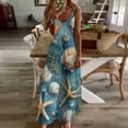 thumbnail image 3 of Beach Seashell Starfish Sleeveless Dress Woman Fashion Long Dresses Women's Summer Suit Dress Summer 2025 Women, 3 of 7