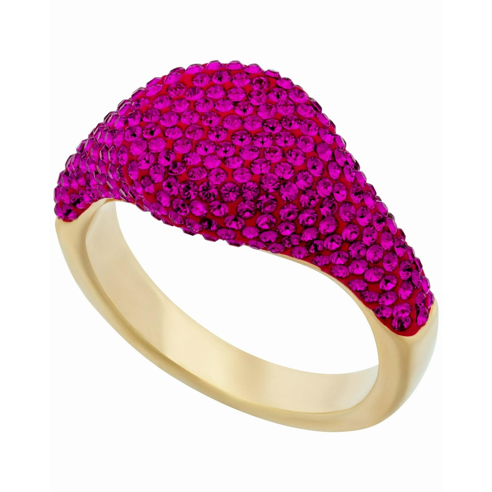 Swarovski Swarovski Stone 18k Rose GoldPlated Pink Crystal Ring