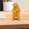 thumbnail image 4 of Estatuilla de oso de madera, estatua de Animal en miniatura, adorno creativo de mesa, escultura tallada en madera para estante, entrada a la sala de, 4 of 8