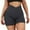 Dark Gray, variant on Women's Summer New Chrysanthemum Pleated Push Up Tight High Waist Lifting Exercise Yoga Shorts Sports Soft Tummy Control Workout Athletic Gym Bottoms Pink XL