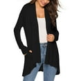 thumbnail image 4 of ATOYSOY Loose Jackets with Pockets for Women Trendy Open Front Shackets Irregular Hem Winter Tops Cardigans Workout Casual Coat Lightweight Long Sleeve Outwear Black XXL, 4 of 9