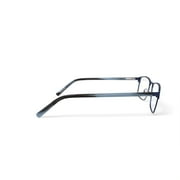 Bio Eyes Men's BE156 Oleander Rectangular Prescription Eyeglasses with Case, Navy Blue