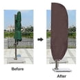 thumbnail image 3 of Waterproof parasol cover for outdoor garden patio, 265x40cm, coffee., 3 of 5