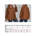 thumbnail image 2 of Camisa de talla grande para mujer Botones de pana de manga larga Camisas casuales Abanopi Cárdigan de mujer, 2 of 7