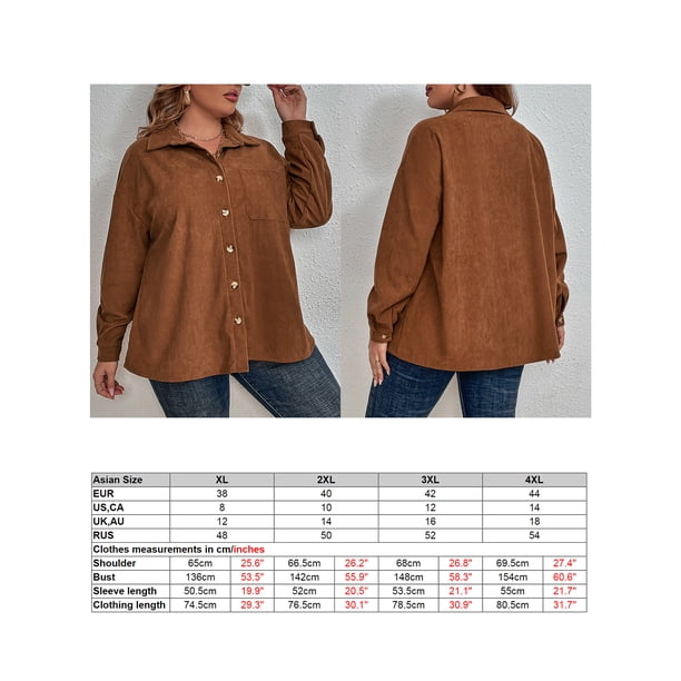 Chaqueta Casual De Pana Para Mujer, Manga Larga, Botones A Presión, Con