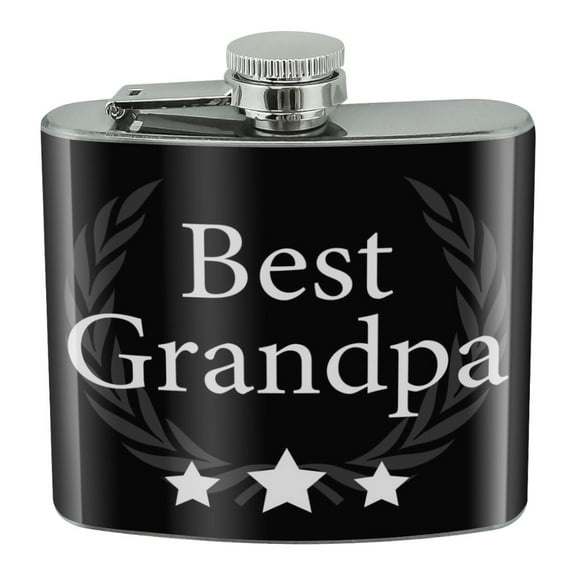 Best Grandpa Award Stainless Steel 5oz Hip Drink Kidney Flask
