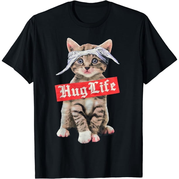 playera con diseño de gatito y gatito, 100% algodón, para hombres y mujeres, unisex