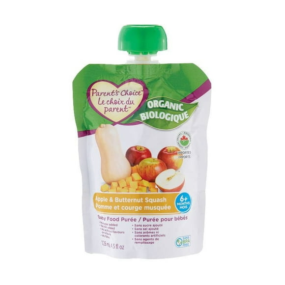 Parent’s Choice Organic Apple & Butternut Squash Baby Food Purée, 128 mL