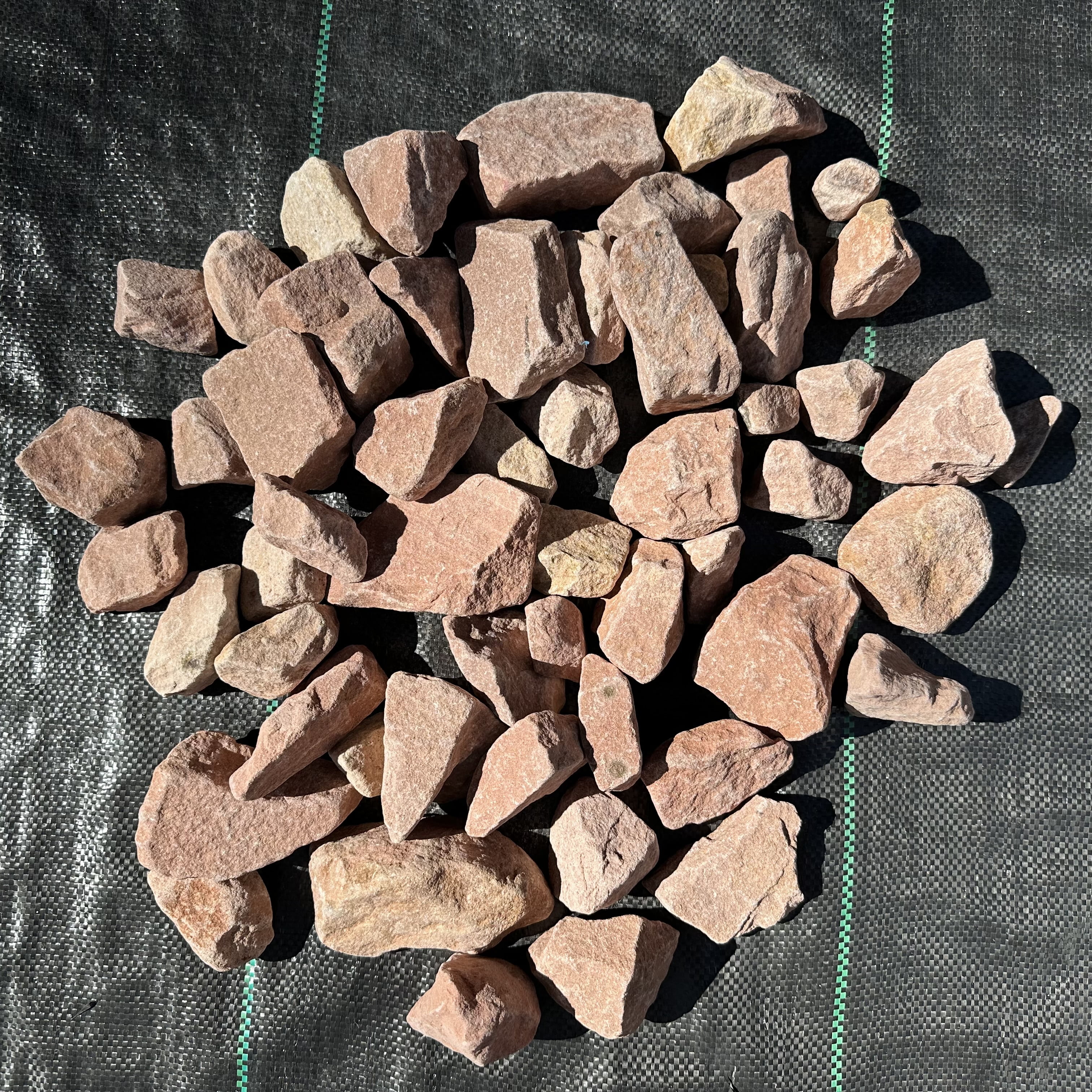 18 Pounds of Red Sandstone Rocks 2" to 5" Size, Stones Gravel Pebbles for Landscaping, Terrariums, Aquariums, Gardens, Pond Water Features, Flower Pots, Decorative Walkways, Bonsai, Fairy, Crafts