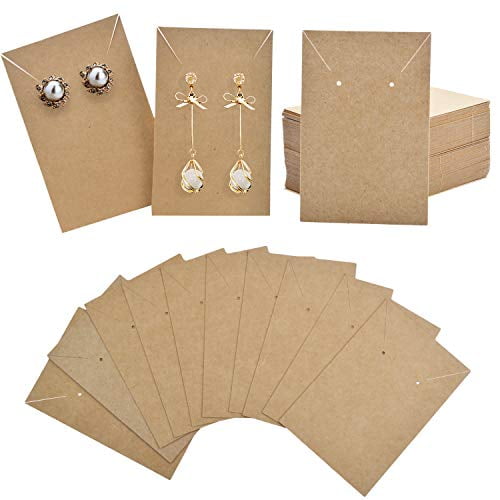 100X Bird/Flower Design Jewelry Display Packing Paper Card For Earrings Necklace 
