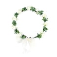 thumbnail image 5 of NIBOLOG Flower Garland Headband Women Girl Garland Headdress Elastic Design Lace-up Crown Headpiece Hair Accessories, 5 of 8