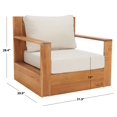 thumbnail image 3 of SAFAVIEH Couture Kauai Modern Brazilian Teak Wood Solid Patio Chair, Natural/Beige, 3 of 13