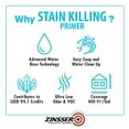 thumbnail image 6 of 4 Pack, White, Zinsser Stain Killing Flat Primer- Quart, 6 of 10