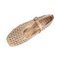 thumbnail image 2 of Purcolt Eyelet Flats for Women Trendy Casual Hollow-out Square Toe Slip On Ballet Shoes Comfort Elegant Soft Sole Walking Dress Shoes with Buckle Strap, 2 of 9