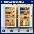 thumbnail image 5 of AUHUP Metal Storage Cabinet with Wheels, 73" Rolling Garage Storage Cabinets with 4 Adjustable Shelves & Locking Doors,White Tool Cabinet for Garage,Home,Warehouse,Workshop, 5 of 12