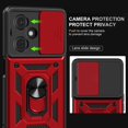 thumbnail image 5 of SOATUTO Compatible With Oneplus Nord N30 5G Case with Camera Cover Protector & Metal Stand,Heavy Duty Shockproof Magnetic Hinge Protective Cover Nord N30 5G Phone Case for Oneplus Nord N30 5G - Red, 5 of 6