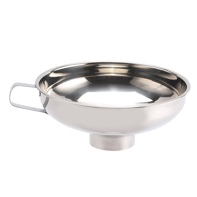 Funro de acero inoxidable Diámetro ancho de la boca ancha Buqueo de alimentos de alimentos Jam de encurtido - Tamaño S (plata)