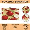 thumbnail image 2 of Apples Pattern Placemats Set of 4 Washable Kitchen Dining Table Mats 12 x 18 Inch Modern Cloth Place Mats Non-Slip Heat Resistant Placemats for Home Farmhouse Kitchen Dinner Party, 2 of 6