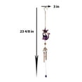 thumbnail image 3 of Stained Glass Feline Love Purple Slinky Cat Wind Chime Suncatcher Garden Patio, 3 of 10