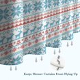thumbnail image 6 of Blue and Red Christmas Pattern Shower Curtain 72"x84" ,Bathroom Decorative Shower Curtains Set with 12 Hooks,Modern Waterproof Washable Shower Curtain, 6 of 6