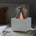 thumbnail image 2 of Flame Humidifier Aroma Diffuser with Essential Oil Remote White, 2 of 5