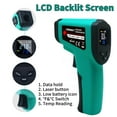 thumbnail image 2 of Infrared Thermometer Gun for Cooking, -58℉~716℉, Digital Laser Temperature Gun for Blackstone Pizza Oven Reptiles, IR Thermometer, Larger Font, LCD Backlit, 2 of 7
