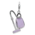 thumbnail image 3 of FB Jewels Sterling Silver 3-D Enameled Vacuum Cleaner w/Lobster Clasp Charm, 3 of 3