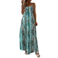 thumbnail image 2 of DondPO Maxi Dress for Women Sundresses for Women Women‘s Sling Floral Long Dress Sleeveless Beach Long Dress Summer Dresses Womens Dresses Sky Blue Dress L, 2 of 5