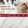 thumbnail image 7 of Valance Curtains for Kitchen Windows Santa Claus Red Christmas Hat Bow LeavesRod Pocket Valance Pink Gradient Retro LinenShort Window Curtain Topper for Bedroom Living Room Bathroom 42x12in, 7 of 7