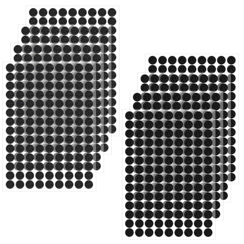 Self Adhesive Dots,1008Pcs(504 Pair) 0.39 Inch/10mm Diameter Hook and Loop Self Adhesive Dots Tape,Nylon Strong-Adhesive Back Dot for Arts and Crafts School Office Home(Black)