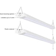 thumbnail image 4 of 4FT 120W LED Shop Light Linkable, 13000lm(400w Equivalent), 5000K Utility Shop Lights for Garages, Workshops, Basements, Hanging or FlushMount, with Power Cord and Pull Chain, ETL, 2 Pack, 4 of 7
